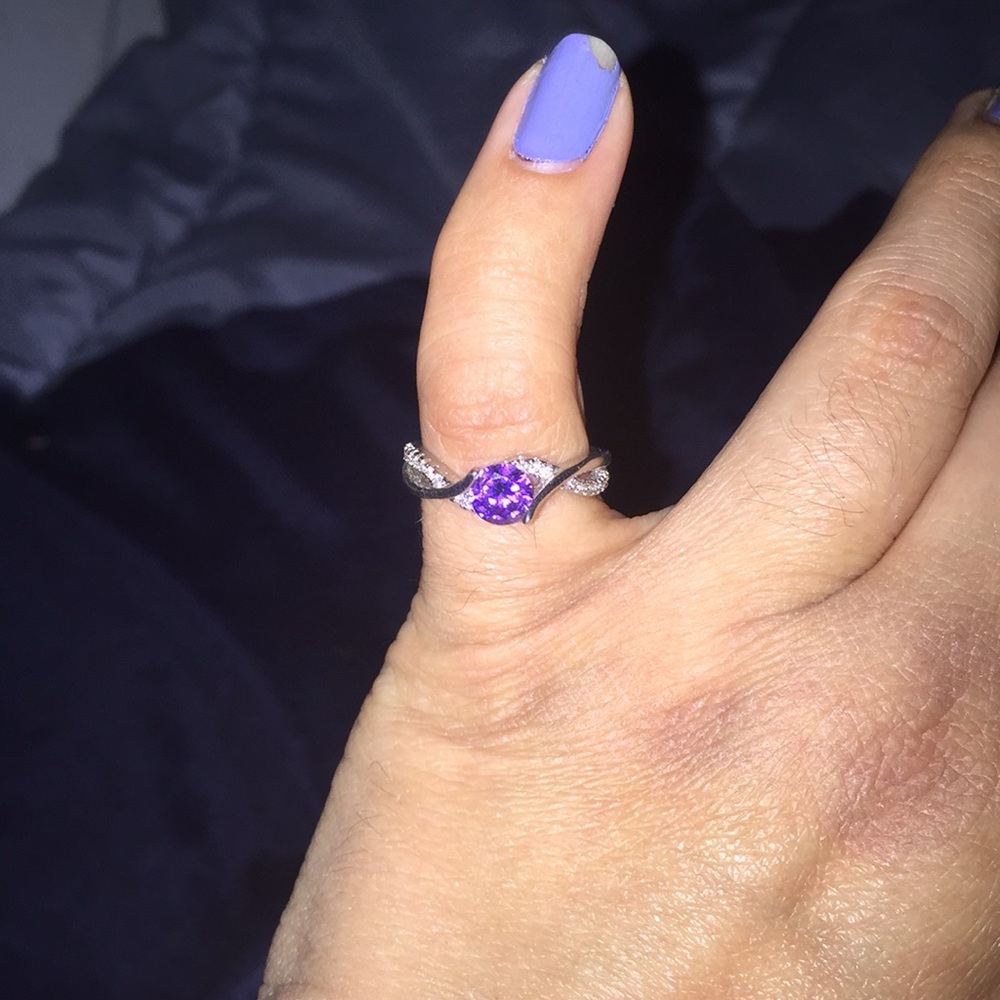 Purple Diamond Ring